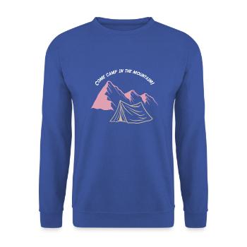 Venez camper dans les montagnes - Sweat-shirt Unisexe - bleu royal - Devant - Alina (178cm) & Michal (187cm)
