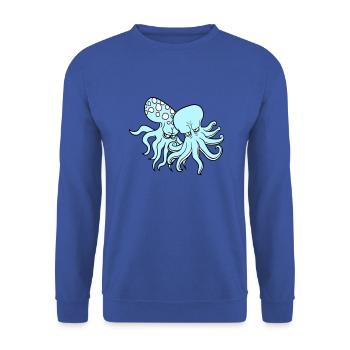 2 Méchant Poulpe Pieuvre Calmar Céphalopode Équipe - Sweat-shirt Unisexe - bleu royal - Devant - Alina (178cm) & Michal (187cm)
