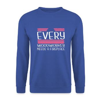 felling proud carpenter skull tshirts americas - Unisex Pullover - Royalblau - Vorne - Alina (178cm) & Michal (187cm)
