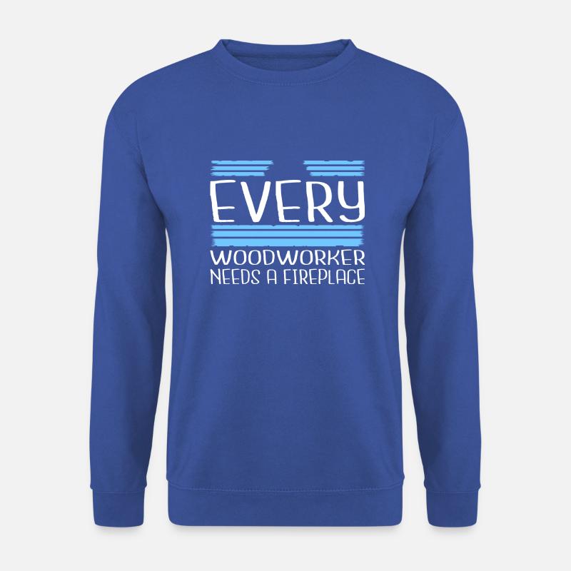 cool logging lumberjackwoodworking - Unisex Pullover - Royalblau