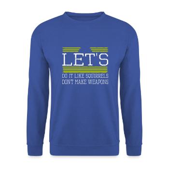 Awesome Bday Sayings Flower Power Green Anti War - Unisex Sweatshirt - royal blue - Front - Alina (178cm) & Michal (187cm)