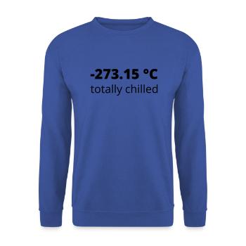 -273,15 °C totalement réfrigéré - Sweat-shirt Unisexe - bleu royal - Devant - Alina (178cm) & Michal (187cm)
