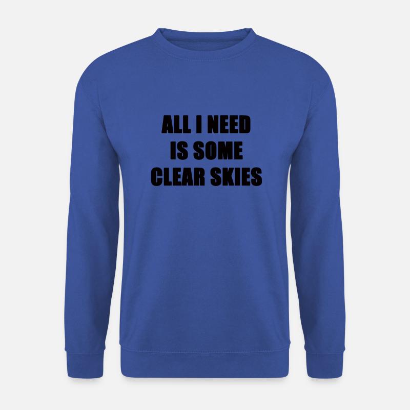 klarer Himmel schwarz - Unisex Pullover - Royalblau