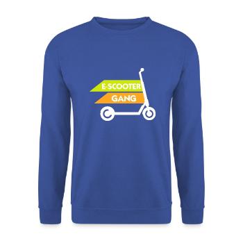 E-Scooter Scooter - Unisex Sweatshirt - royal blue - Front - Alina (178cm) & Michal (187cm)