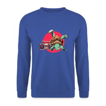 Breakdance Turtle Loco Animal Squad - Unisex Sweatshirt - royal blue - Front - Alina (178cm) & Michal (187cm)