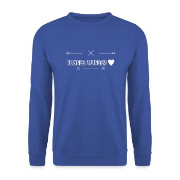 Baby Sayings - Unisex Sweatshirt - royal blue - Front - Alina (178cm) & Michal (187cm)
