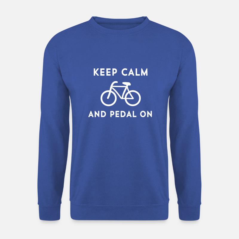 KEEP CALM AND PEDAL ON - Bicycle - Fahrrad - - Unisex Pullover - Royalblau