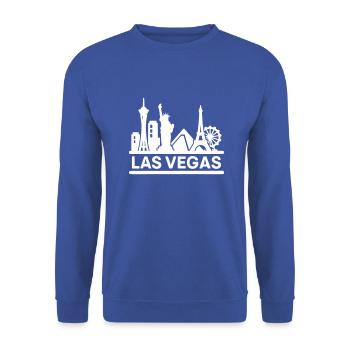 Las Vegas - Unisex Sweatshirt - royal blue - Front - Alina (178cm) & Michal (187cm)