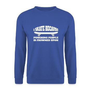Skateboard Skater Skating Skateboarding Longboard - Unisex Sweatshirt - royal blue - Front - Alina (178cm) & Michal (187cm)