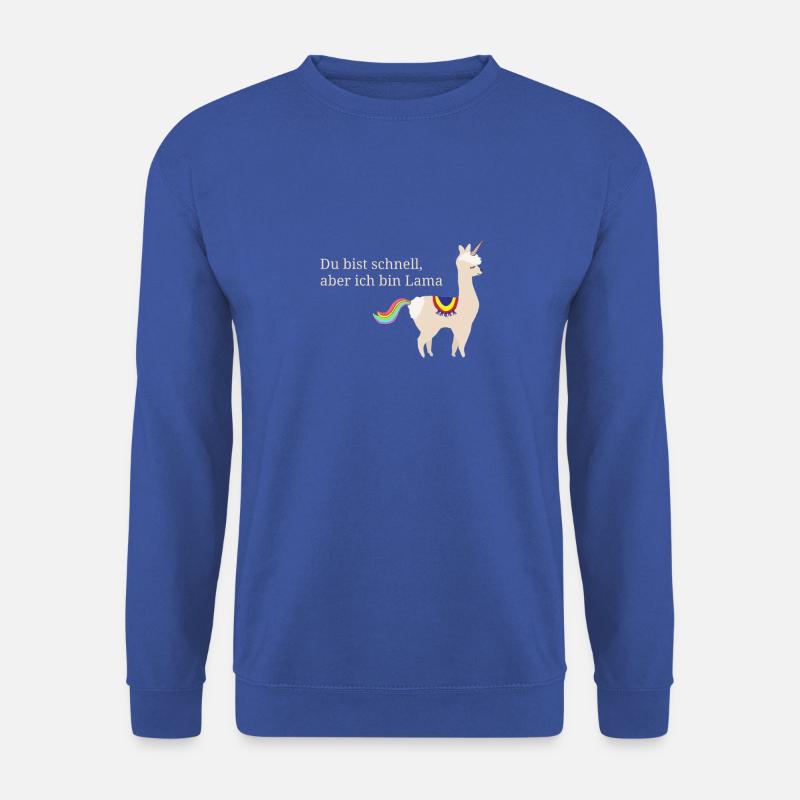 Lama Einhorn mit coolem Spruch - Unisex Pullover - Royalblau