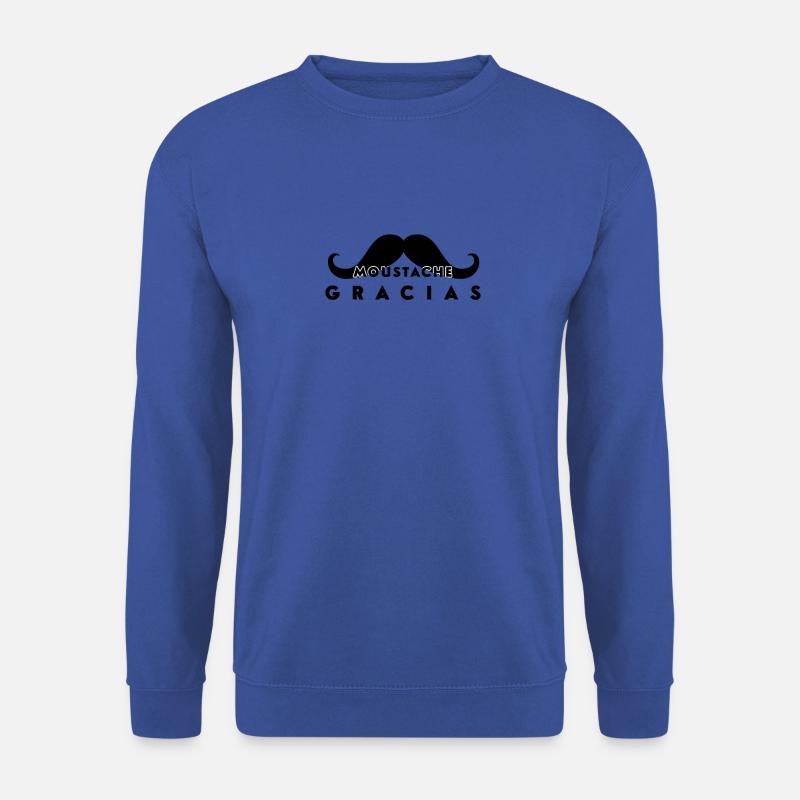 Schnurrbart-Gracias - Unisex Pullover - Royalblau