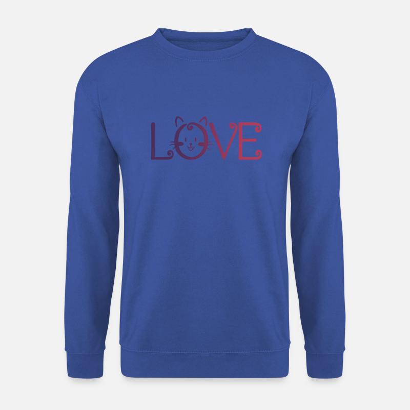 Cat love - Unisex Pullover - Royalblau