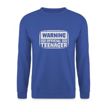 avertissement citation officielle d’adolescent - Sweat-shirt Unisexe - bleu royal - Devant - Alina (178cm) & Michal (187cm)