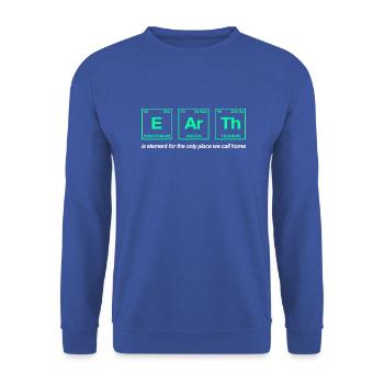 TERRE - avec des éléments du système persiode - Sweat-shirt Unisexe - bleu royal - Devant - Alina (178cm) & Michal (187cm)