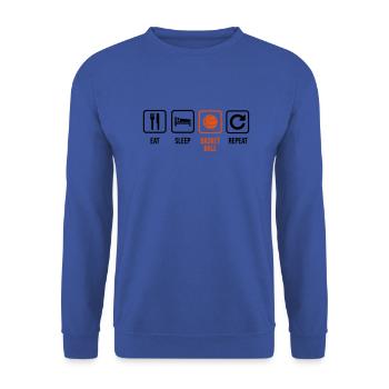 Basketballer - Unisex Pullover - Royalblau - Vorne - Alina (178cm) & Michal (187cm)