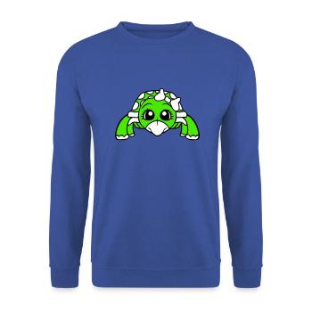 Turtle Woman Female Cute Bow Girl - Unisex Sweatshirt - royal blue - Front - Alina (178cm) & Michal (187cm)