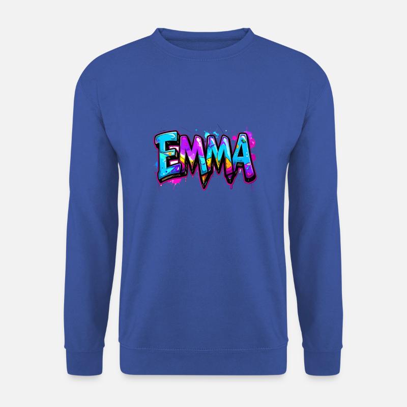 graffiti, letters, emma, illustration - Unisex Sweatshirt - royal blue