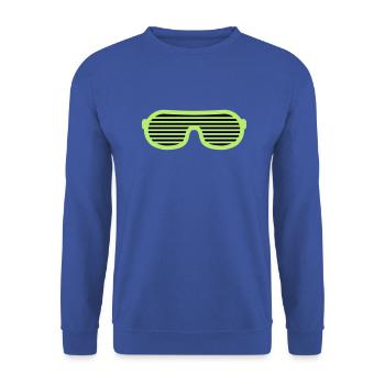 Party Glasses - Unisex Pullover - Royalblau - Vorne - Alina (178cm) & Michal (187cm)
