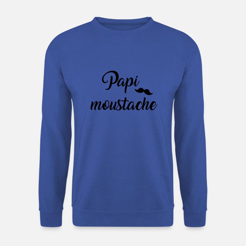 papi moustache - Sweat-shirt Unisexe - bleu royal