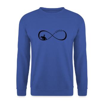 Infinity loop, endless loop, sliding - Unisex Sweatshirt - royal blue - Front - Alina (178cm) & Michal (187cm)