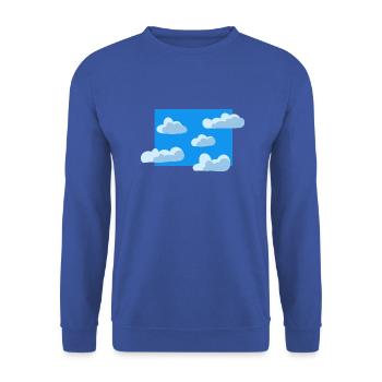Blauer Wolkenhimmel - Unisex Pullover - Royalblau - Vorne - Alina (178cm) & Michal (187cm)