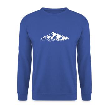 Montagnes - Sweat-shirt Unisexe - bleu royal - Devant - Alina (178cm) & Michal (187cm)