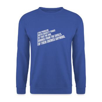 boissons de crânes ennemis - Sweat-shirt Unisexe - bleu royal - Devant - Alina (178cm) & Michal (187cm)