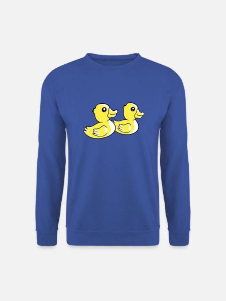 2 Enten schwimmen Wasser Paar zwei Freunde Team - Unisex Pullover - Royalblau