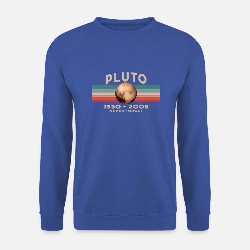 Pluto Never Forget 1930 - 2006 Vintage Space - Unisex Pullover - Royalblau