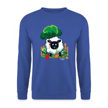 Les brebis aiment le jardinage ? - Sweat-shirt Unisexe - bleu royal - Devant - Alina (178cm) & Michal (187cm)