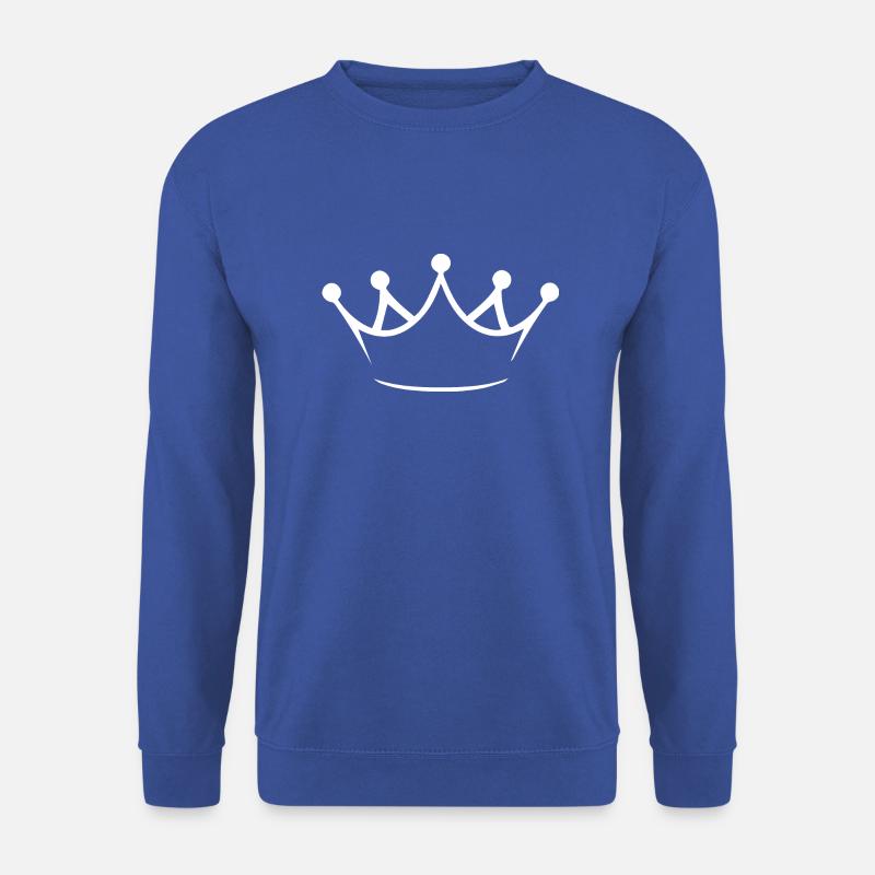 Krone - weiß - Unisex Pullover - Royalblau