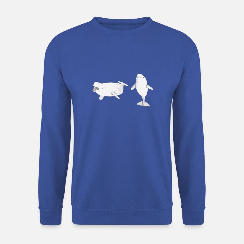 Zwei Beluga Wale - Unisex Pullover - Royalblau