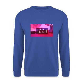 Time – 12:24 PM - Unisex Sweatshirt - royal blue - Front - Alina (178cm) & Michal (187cm)