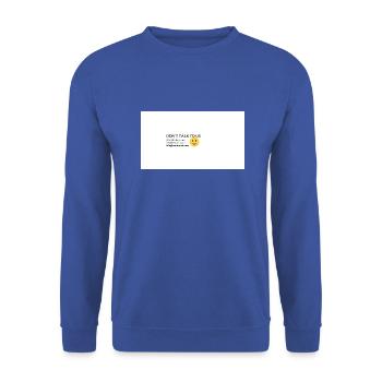 Don t talk to us - Unisex Pullover - Royalblau - Vorne - Alina (178cm) & Michal (187cm)