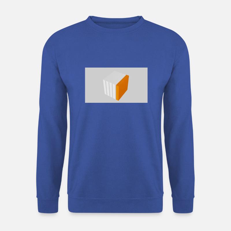 Spaltwürfel orange - Unisex Pullover - Royalblau