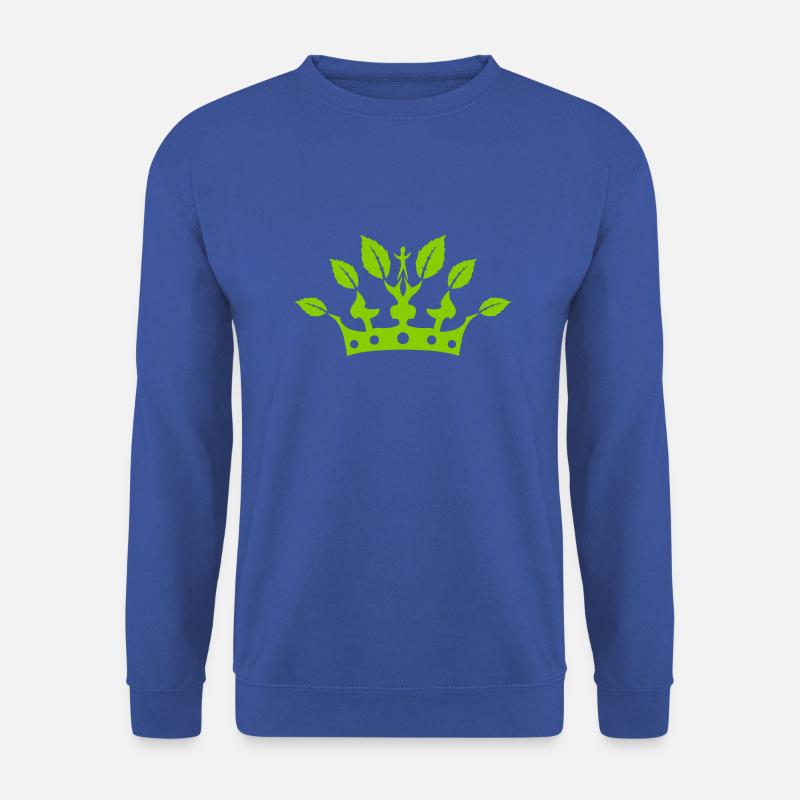 Blätter Krone Öko - Unisex Pullover - Royalblau