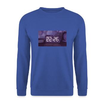 Pixel Art Time – 22:26 - Unisex Sweatshirt - royal blue - Front - Alina (178cm) & Michal (187cm)