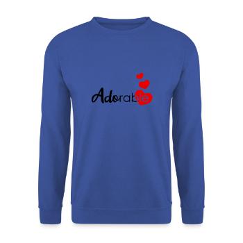 Adorable drawing for teenager, woman - Unisex Sweatshirt - royal blue - Front - Alina (178cm) & Michal (187cm)