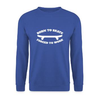 Skateboard Skating Longboard Skater Skateboarding - Sweat-shirt Unisexe - bleu royal - Devant - Alina (178cm) & Michal (187cm)