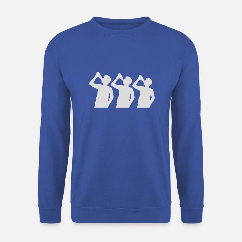Silhouette 3 Freunde Bier - Unisex Pullover - Royalblau