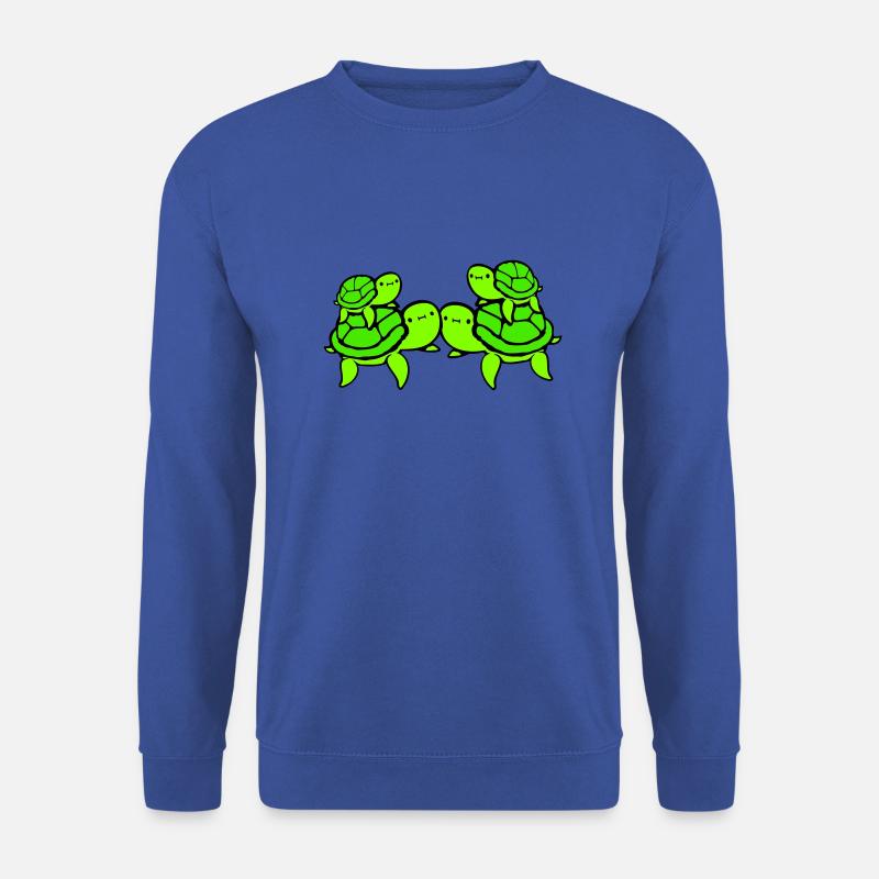 2 Wasserschildkröten Kinder Papa Mama Vater Mutter - Unisex Pullover - Royalblau