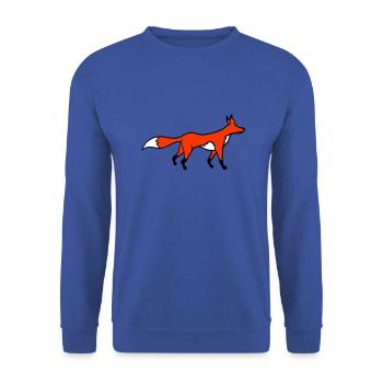 Fox Red Fox Forest Animal Clever Cute Wild Dog - Unisex Sweatshirt - royal blue - Front - Alina (178cm) & Michal (187cm)