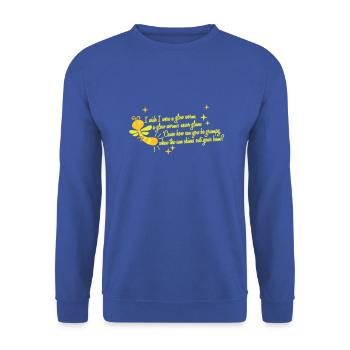 I wish I were a Glow Worm - Unisex Sweatshirt - royal blue - Front - Alina (178cm) & Michal (187cm)