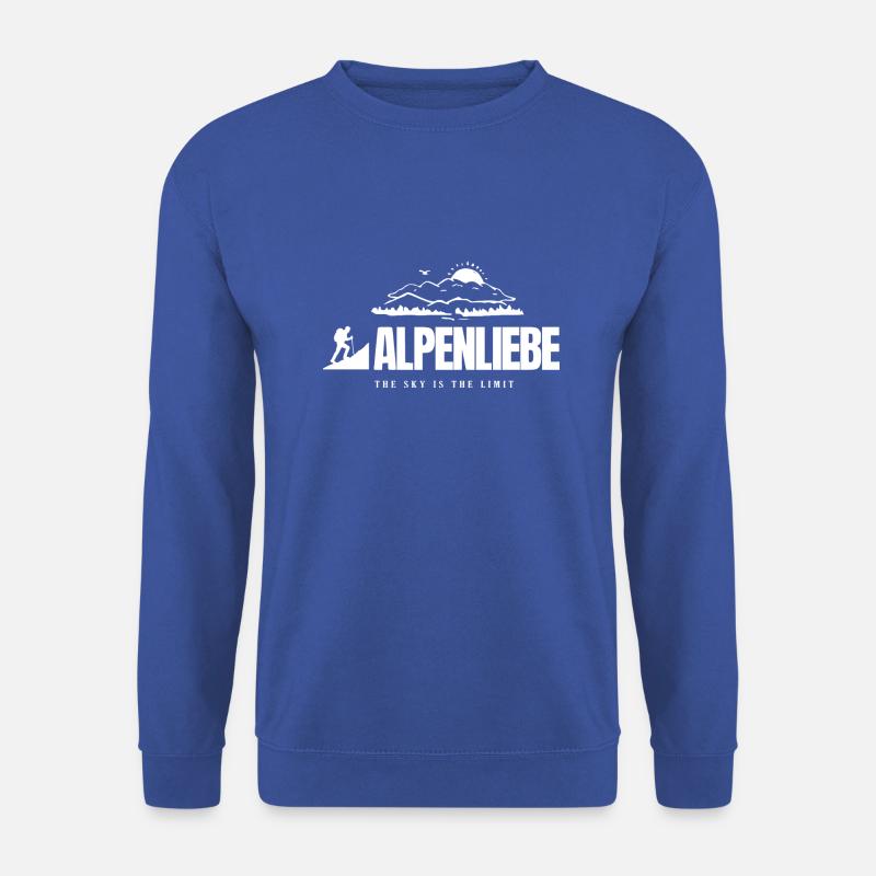 T-Shirt Alpenliebe - Braucht ein jeder Alpenlover - Unisex Pullover - Royalblau