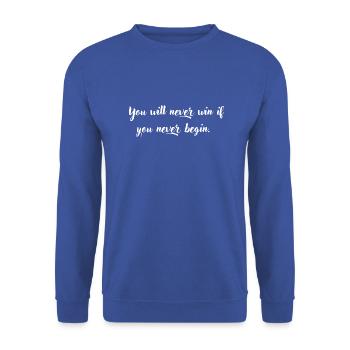 Belles citations positives - Sweat-shirt Unisexe - bleu royal - Devant - Alina (178cm) & Michal (187cm)