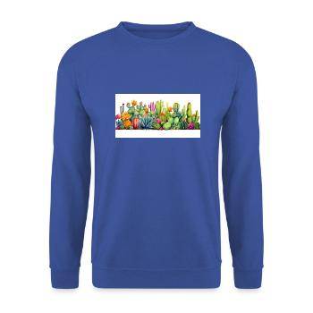 Cactus 2 - Unisex Pullover - Royalblau - Vorne - Alina (178cm) & Michal (187cm)