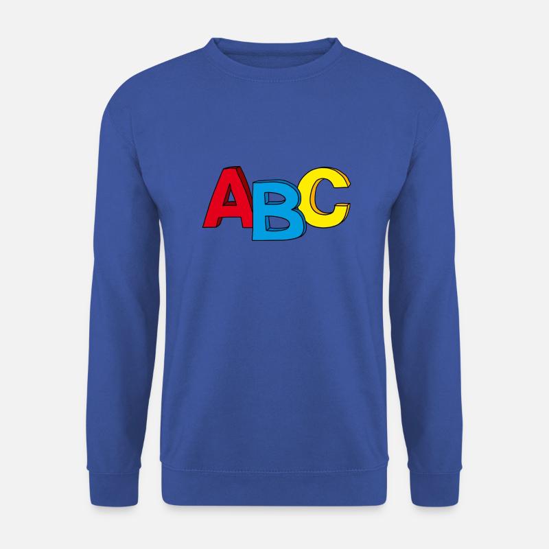 ABC Motiv, ideal zum Schulanfang / Einschulung - Unisex Pullover - Royalblau