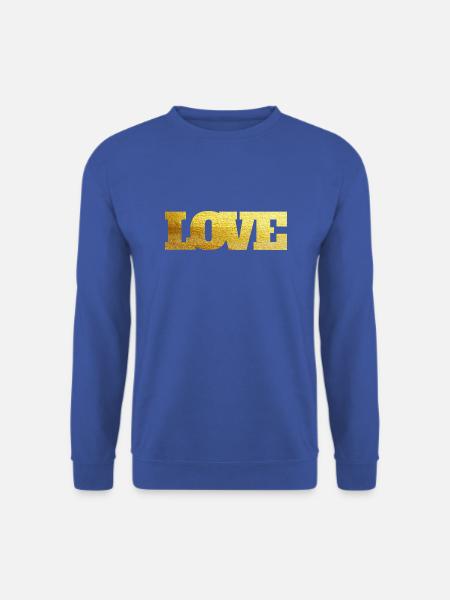 L O V E gold - Unisex Pullover - Royalblau