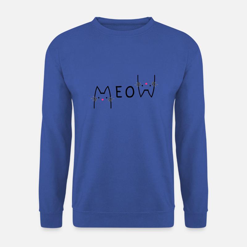MEOW Miau Katze Kätzchen Miezekatze - Unisex Pullover - Royalblau