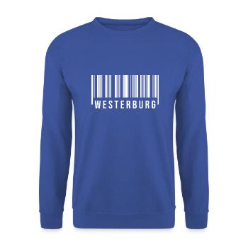 Westerburg Westerwald - Unisex Pullover - Royalblau - Vorne - Alina (178cm) & Michal (187cm)